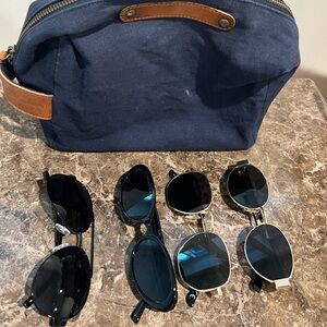 Navy Blue Canvas Men's Bag